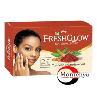 FreshGlow Natural Soap 2-in-1 Formula with Turmeric & Sandalwood